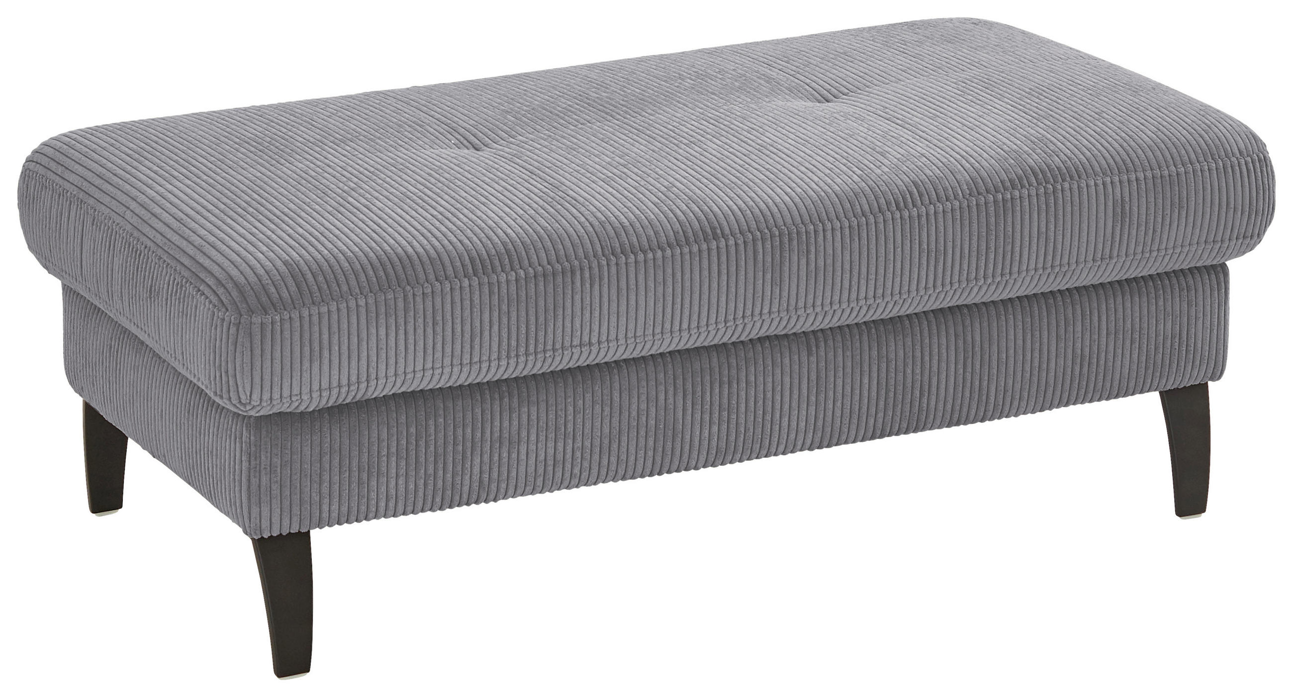 HOCKER in Textil Anthrazit  - Anthrazit/Schwarz, Modern, Textil/Metall (130/45/67cm) - Beldomo Style