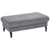 HOCKER in Textil Anthrazit  - Anthrazit/Schwarz, Modern, Textil/Metall (130/45/67cm) - Beldomo Style