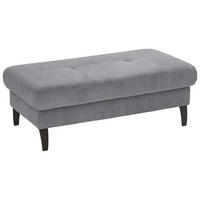 HOCKER in Textil Anthrazit  - Anthrazit/Schwarz, Modern, Textil/Metall (130/45/67cm) - Beldomo Style