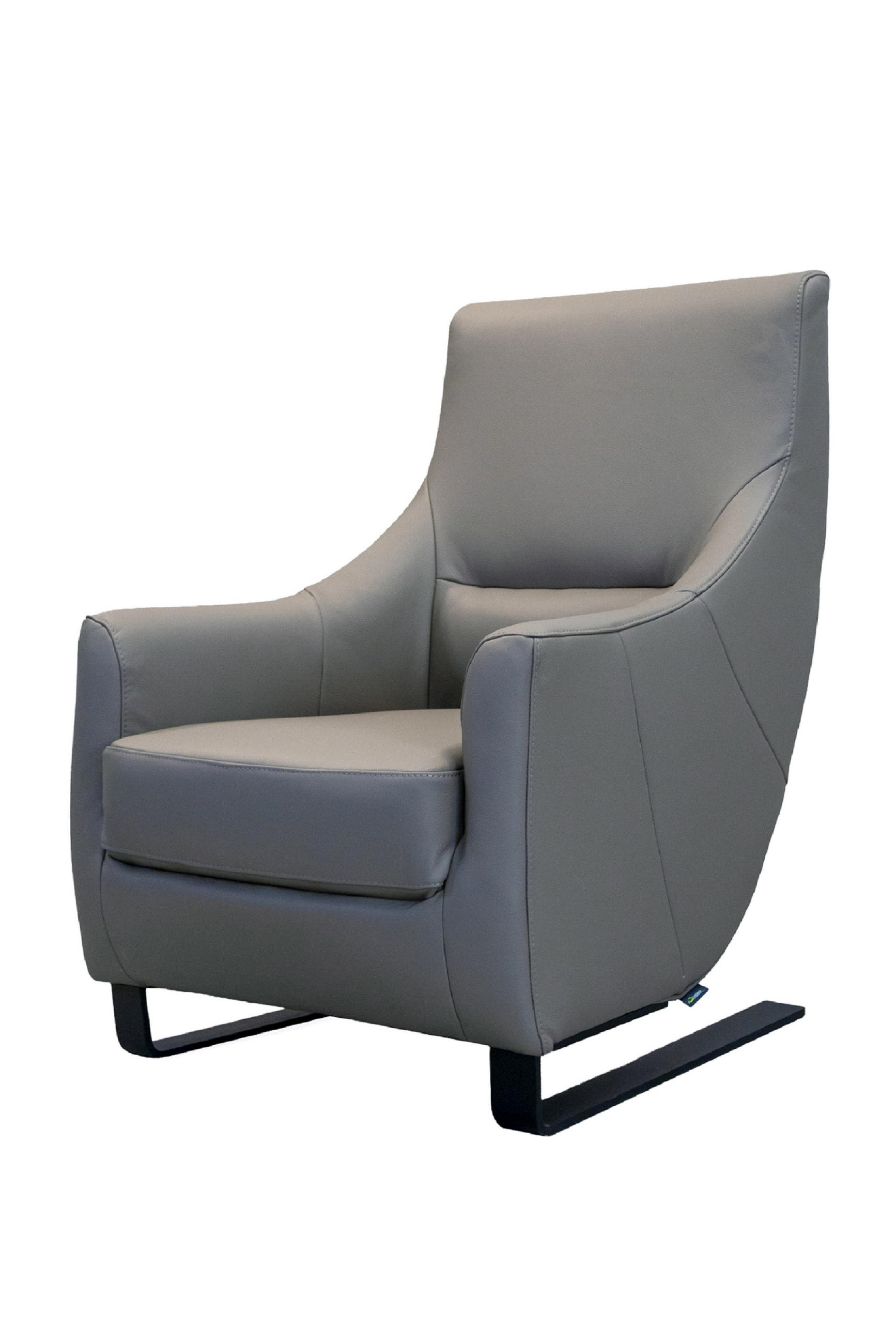 FOTEL - fekete/taupe, Basics, bőr (73/96/90cm) - Andante