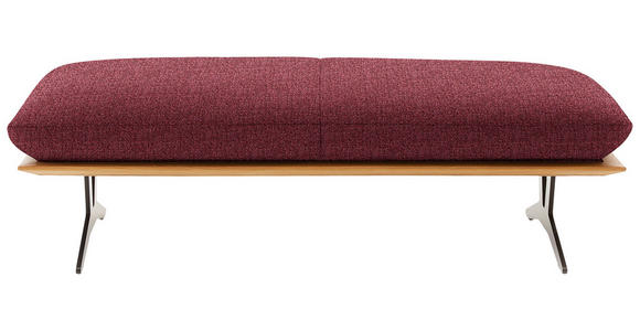 HOCKERBANK in Holz, Textil Rot - Rot/Schwarz, Design, Holz/Textil (150/43/60cm) - Dieter Knoll