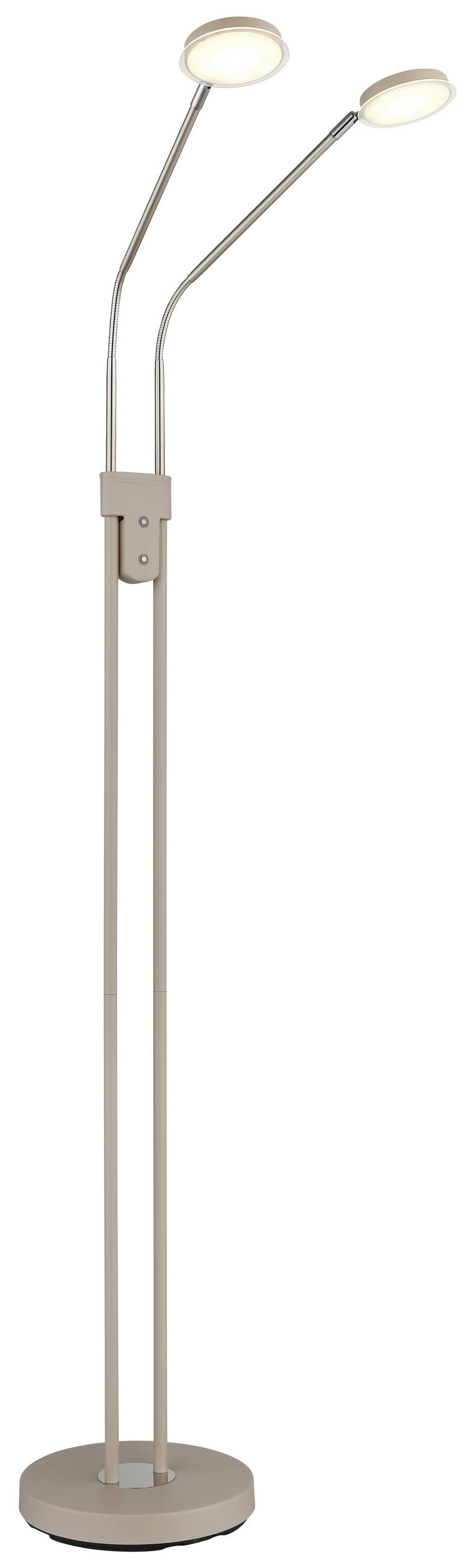 LED-STEHLEUCHTE Silvio 55/25 cm  - Sandfarben/Klar, Design, Kunststoff/Metall (55/25cm) - Globo
