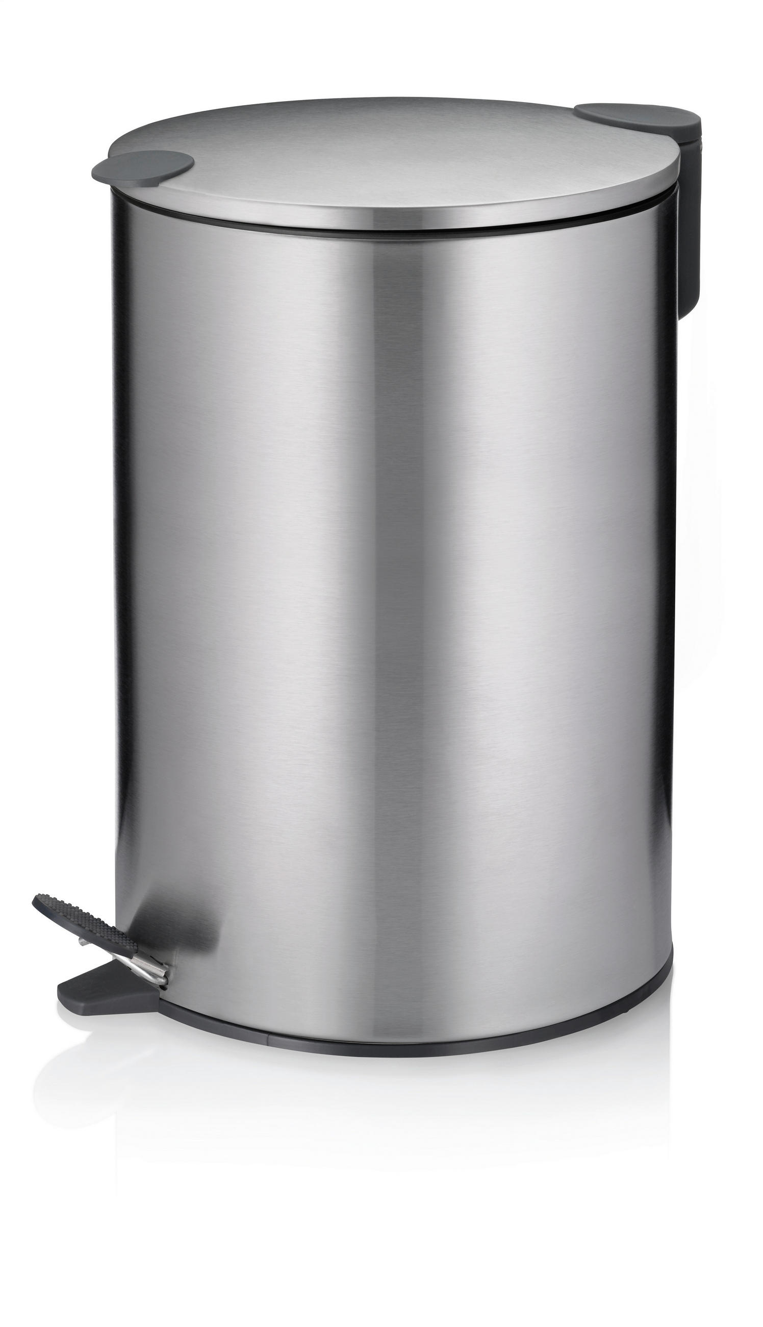 TRETEIMER 12 l  Metall  - Edelstahlfarben/Schwarz, KONVENTIONELL, Kunststoff/Metall (25/38cm) - Kela