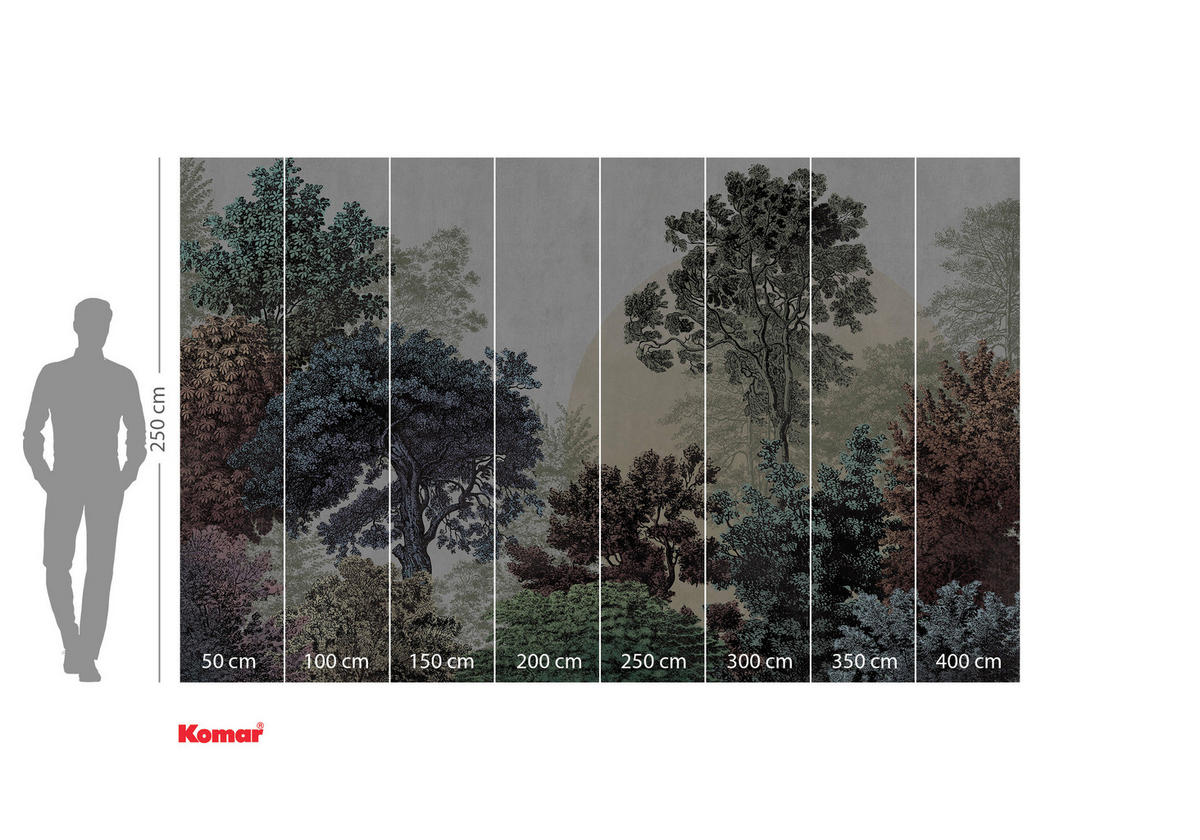 NON WOVEN-TAPET 400/250 cm  - vit/grön, Basics (400/250cm) - Komar