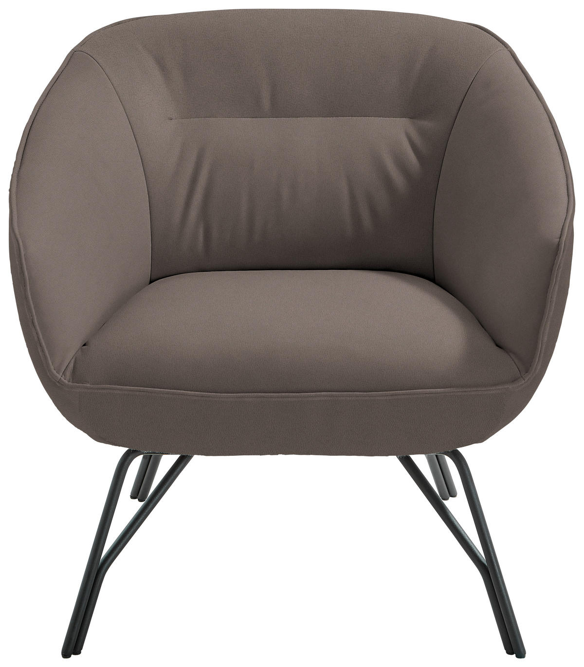 COCKTAILSESSEL - Fango/Anthrazit, Design, Leder/Metall (77/81/72cm) - Joop!