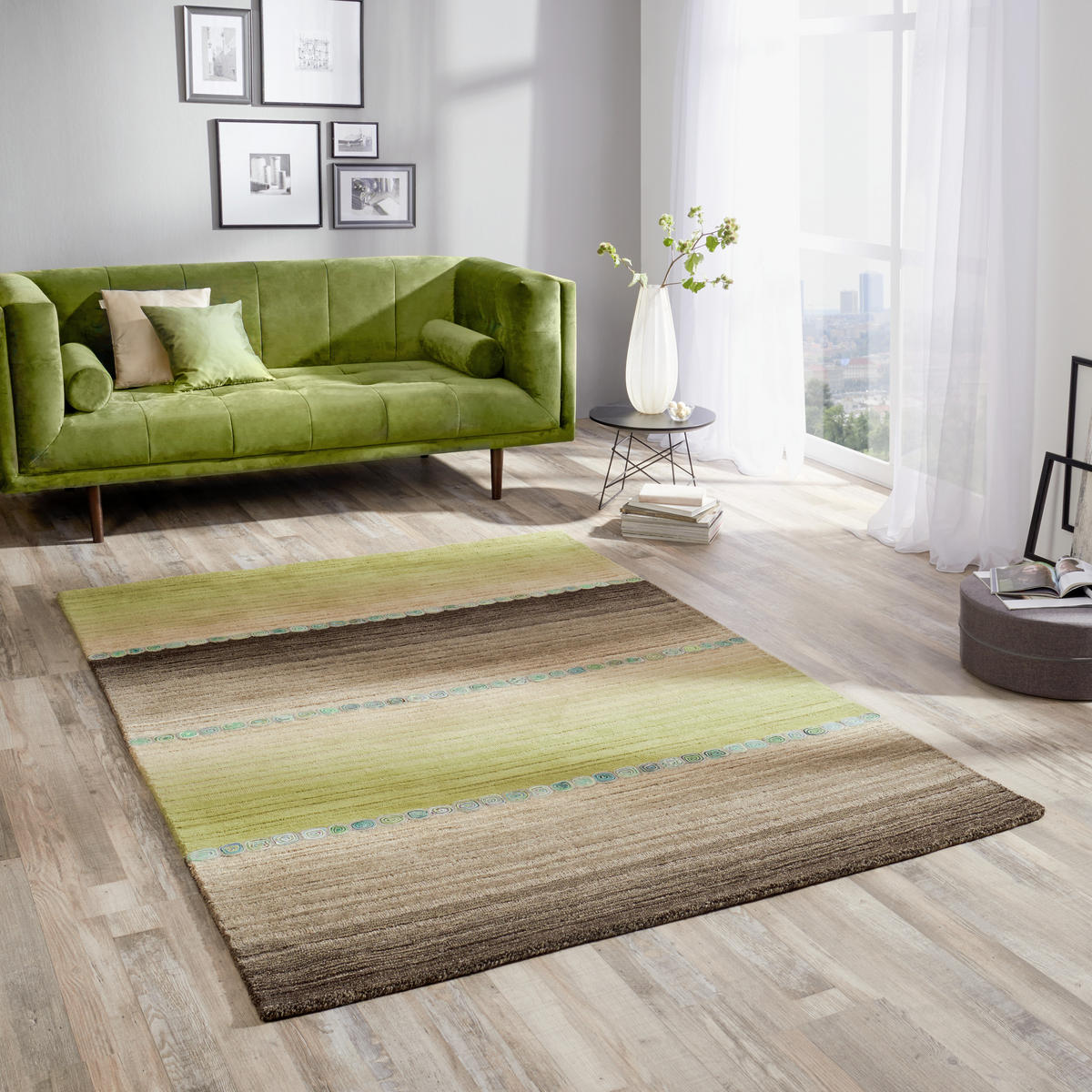 ORIENTALSKA PREPROGA  70/140 cm   siva, zelena  - siva/zelena, Konvencionalno, tekstil (70/140cm) - Cazaris
