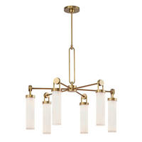 KRONLEUCHTER Alora 75,2/81,7 cm  - Messingfarben, KONVENTIONELL, Glas/Metall (75,2/81,7cm) - Elstead Lighting