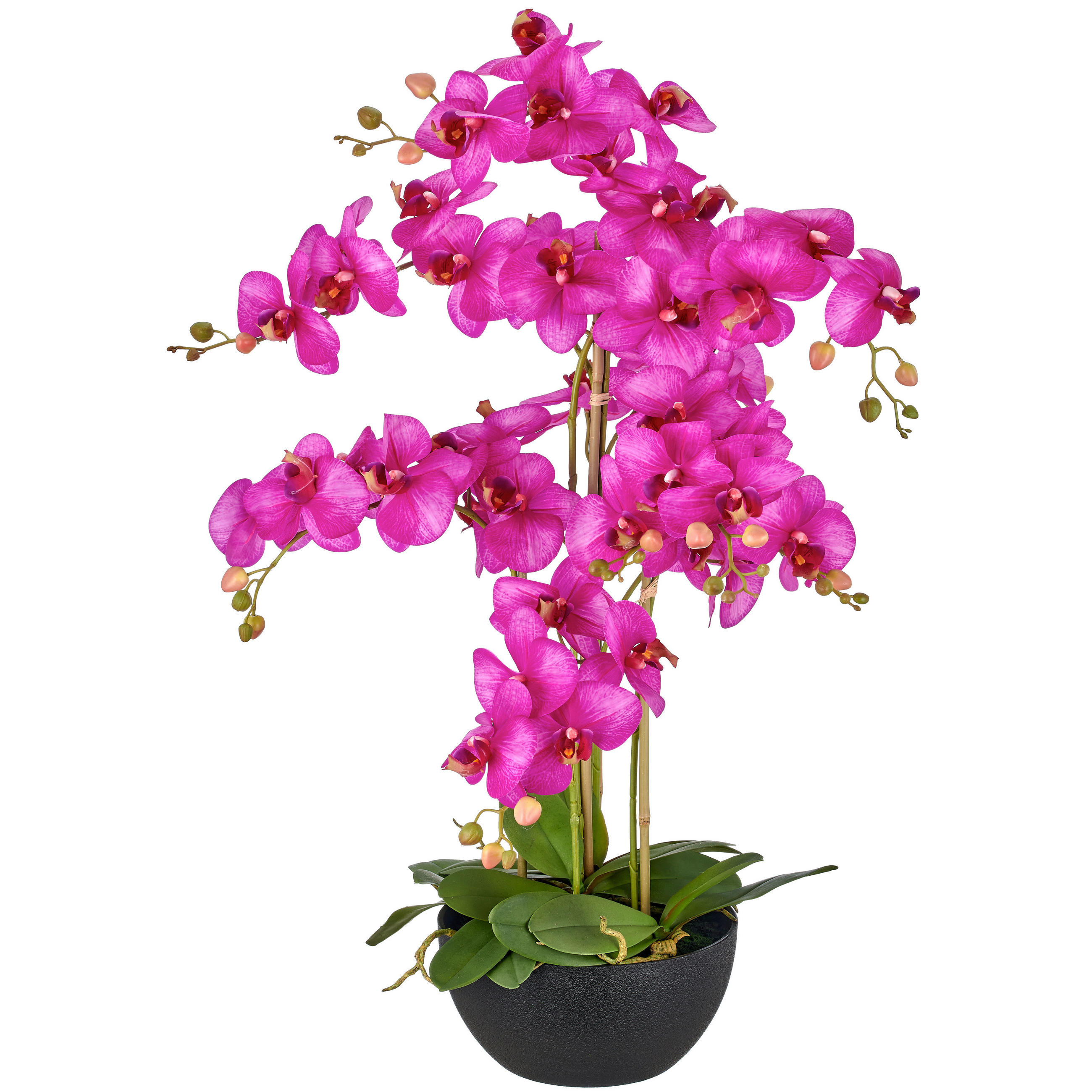 KUNSTBLUME - Lila/Schwarz, Basics, Kunststoff (80cm)