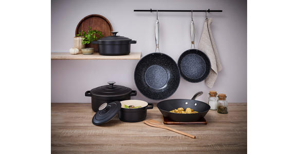 WOKPFANNE Keramikbeschichtung  - Edelstahlfarben/Schwarz, Basics, Metall (28/8cm) - Homeware Profession.