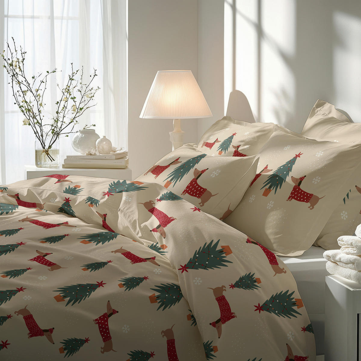 BETTWÄSCHE 4-teilig Flanell 135/200 cm  - Beige, Basics, Textil (135/200cm) - Florella