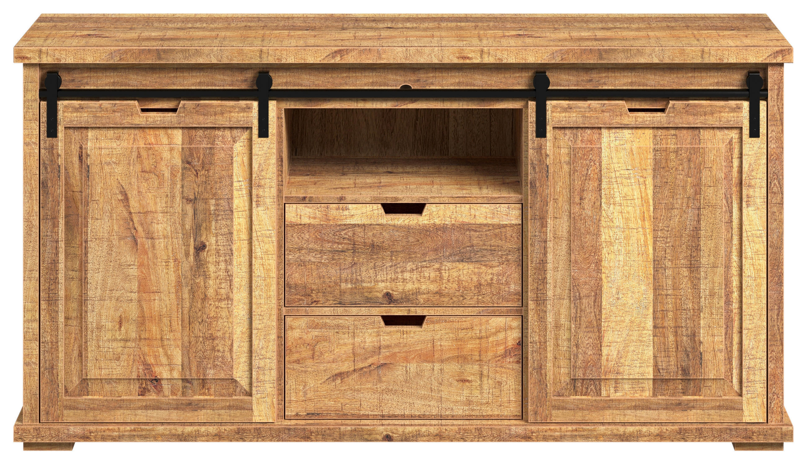 SIDEBOARD INDIGO 158/83/45 cm 2 Schublade(n)  - Honig, Konventionell, Holz/Metall (158/83/45cm) - MID.YOU