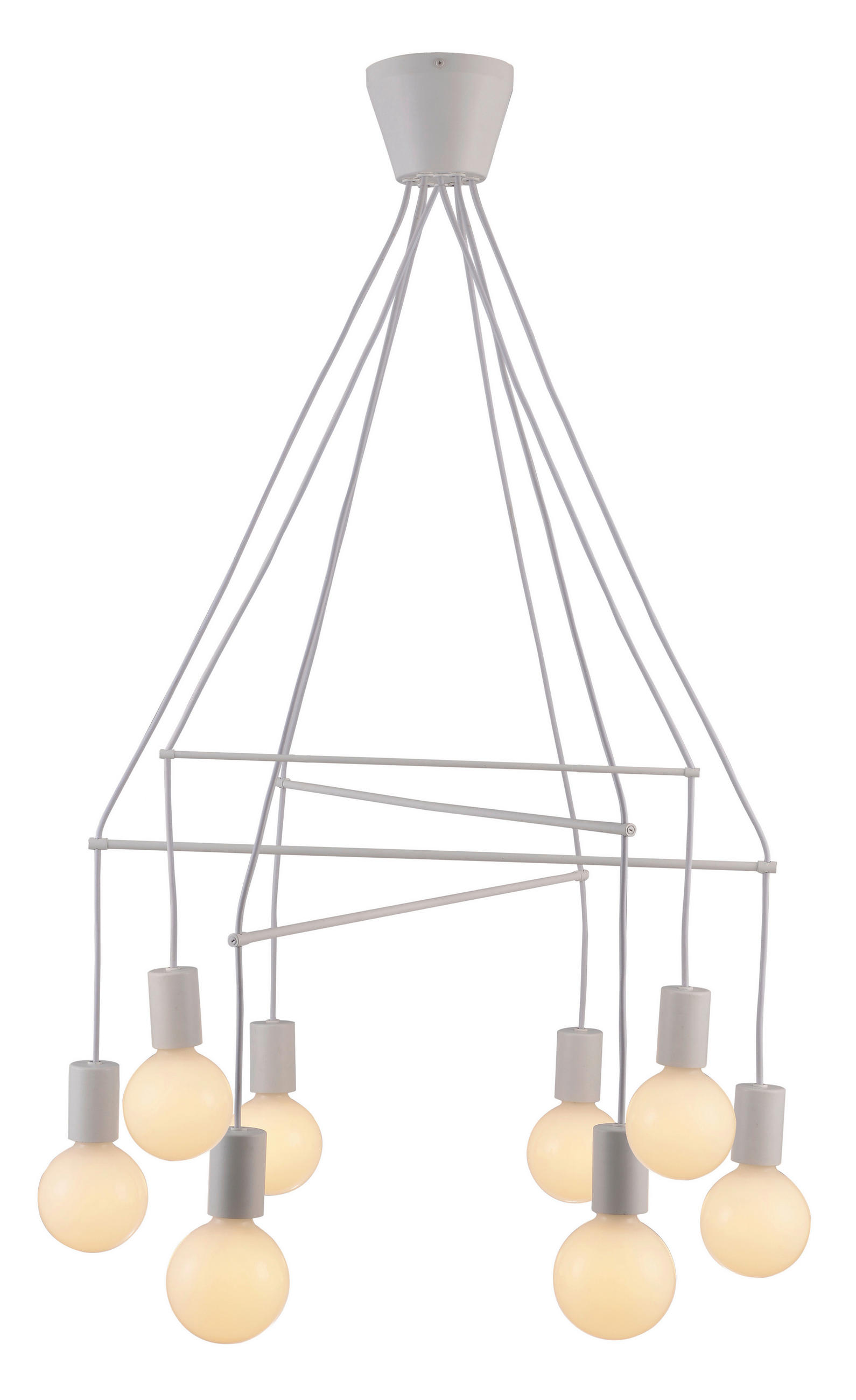 PENDELLEUCHTE 82/82/95 cm  - Weiß, Design, Metall (82/82/95cm)