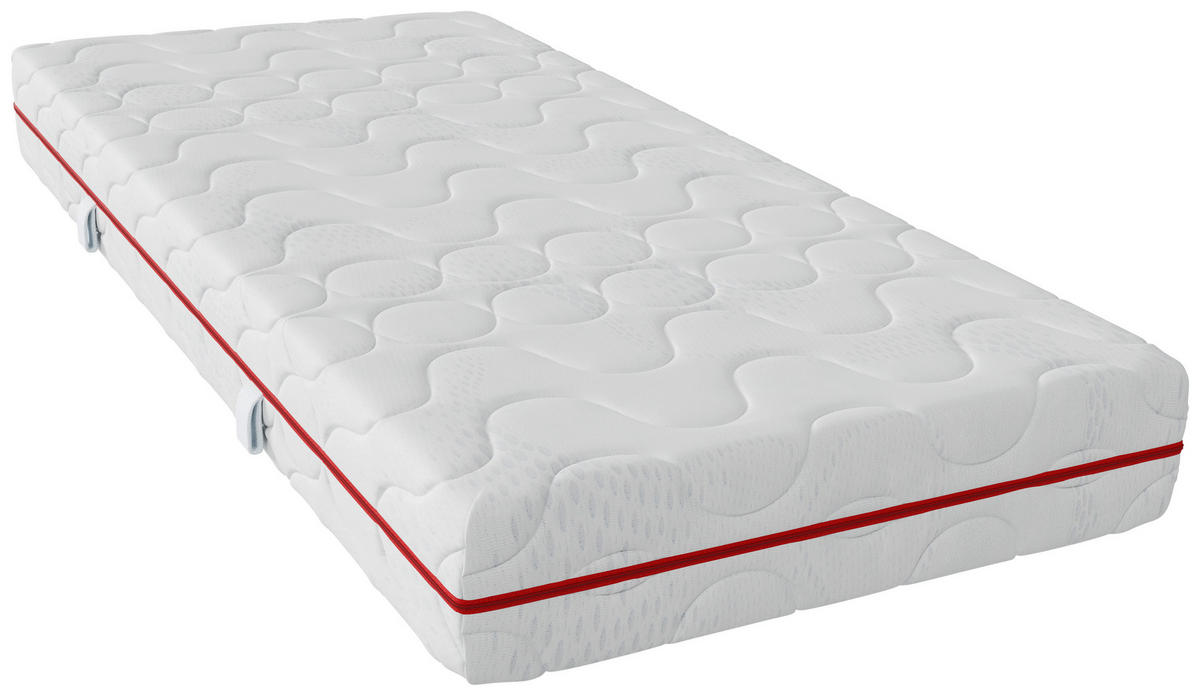 KOMFORTSCHAUMMATRATZE 90/210 cm Höhe ca. 19 cm  - Weiss, Basics, Textil (90/210cm) - Sleeptex