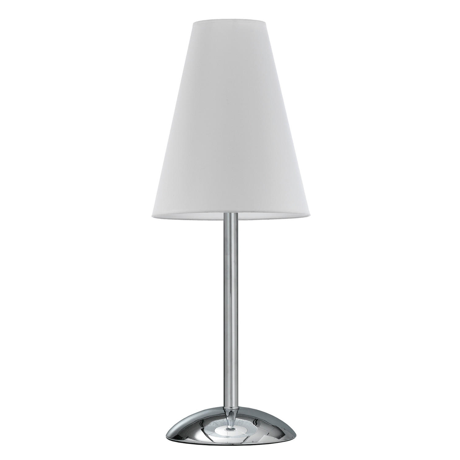 TISCHLEUCHTE 20/54 cm   - Chromfarben/Weiß, Design, Textil/Metall (20/54cm)