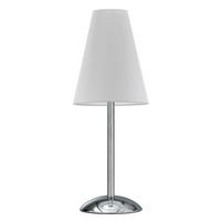 TISCHLEUCHTE 20/54 cm   - Chromfarben/Weiß, Design, Textil/Metall (20/54cm)