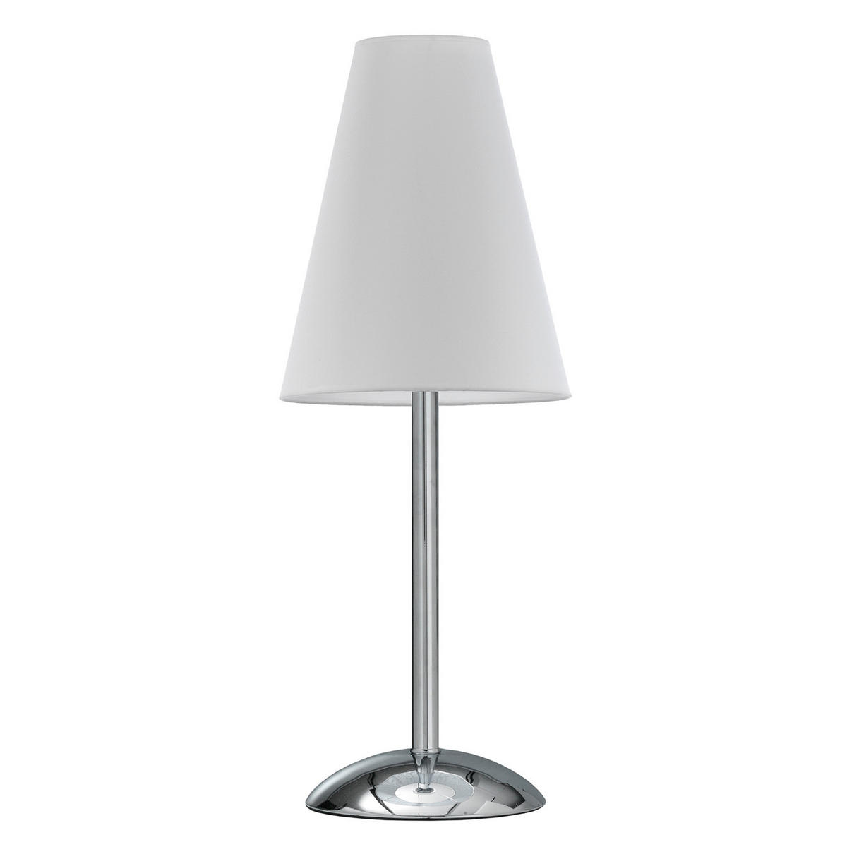 TISCHLEUCHTE 20/54 cm   - Chromfarben/Weiß, Design, Textil/Metall (20/54cm)