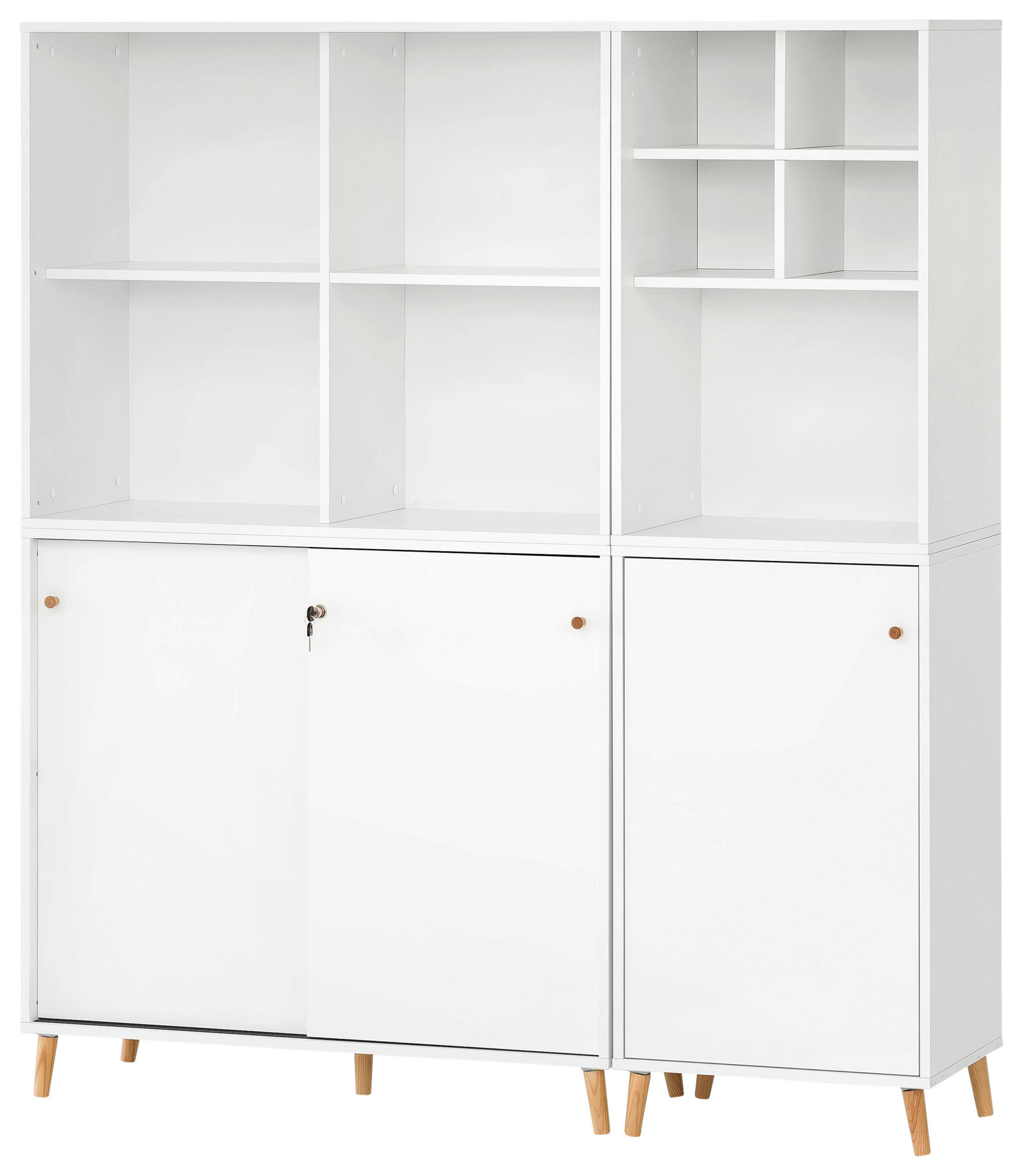 AKTENSCHRANK Weiß  - Weiß, MODERN, Holzwerkstoff (101,05/174,2/41cm) - MID.YOU