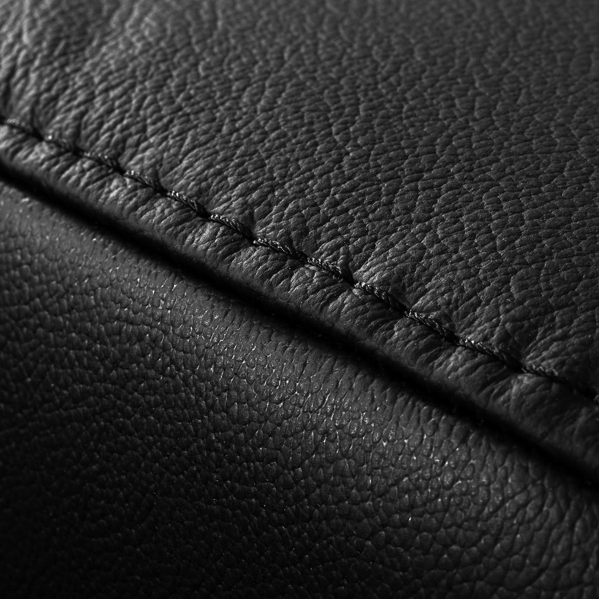 ECKSOFA  in Lederlook Echtleder Schwarz  - Schwarz, Design, Leder/Textil (247/173cm) - Livetastic