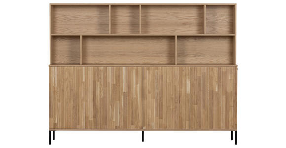 BUFFET Eichefarben, Hellgrau  200/150/44 cm  - Eichefarben/Hellgrau, Design, Holz/Holzwerkstoff (200/150/44cm) - Ambia Home