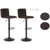 BARHOCKER-SET Mikrofaser Schlammfarben Stahl Sitzfläche 360° drehbar  - Schlammfarben/Dunkelgrau, MODERN, Textil/Metall (40/85/48cm) - MID.YOU