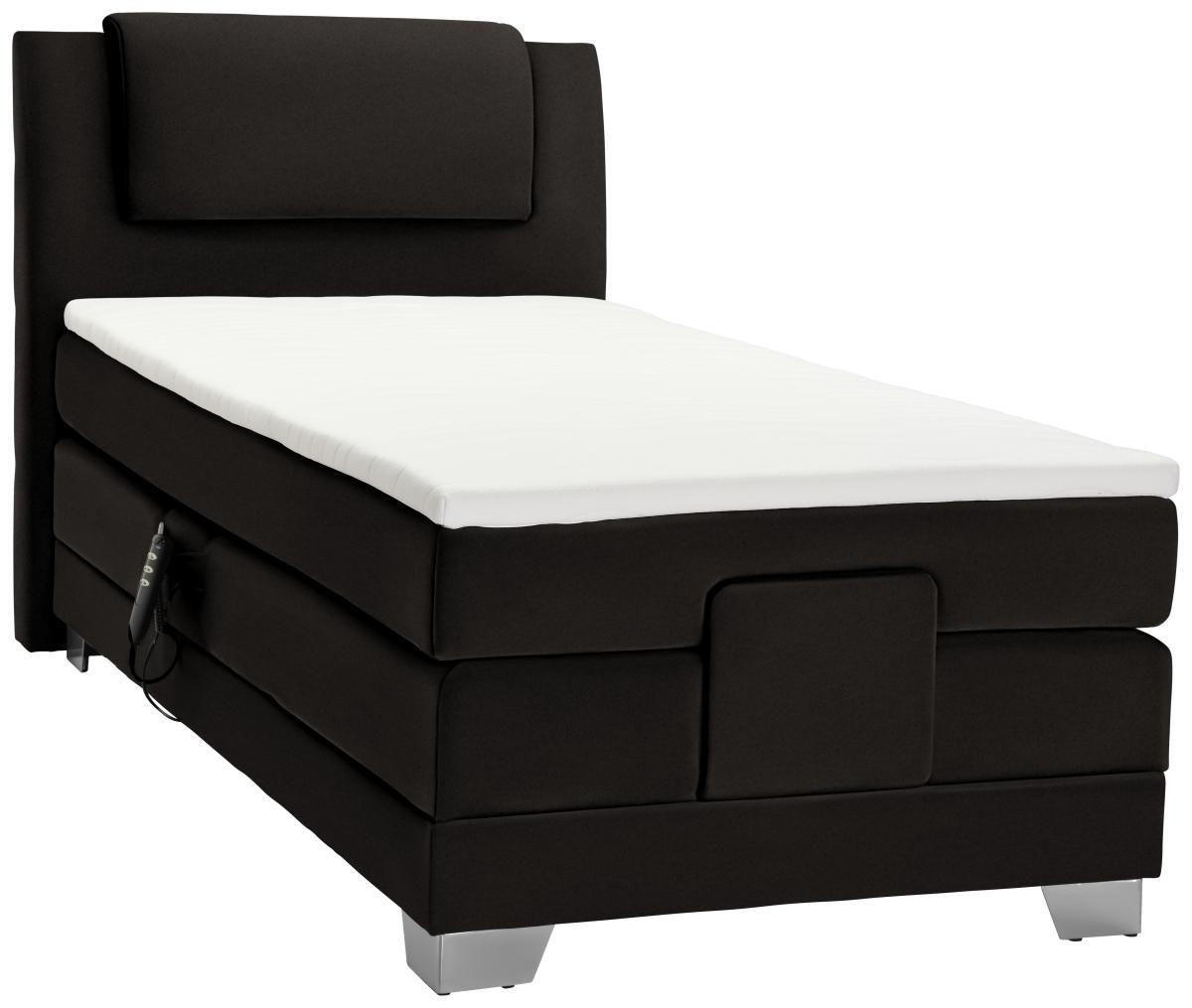 BOXSPRINGBETT 100/200 cm  in Anthrazit  - Anthrazit/Silberfarben, KONVENTIONELL, Kunststoff/Textil (100/200cm) - Esposa