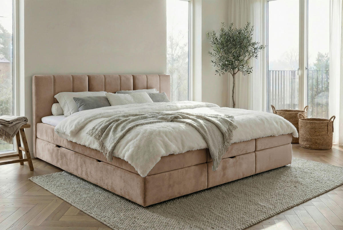 FAMILIENBETT - Schwarz/Braun, Design, Holzwerkstoff/Kunststoff (210/200cm) - Esposa