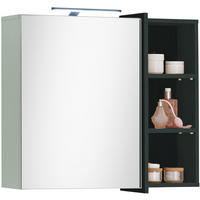 SPIEGELSCHRANK 80/72/22 cm  - Schwarz/Grün, LIFESTYLE, Glas/Holzwerkstoff (80/72/22cm) - home24