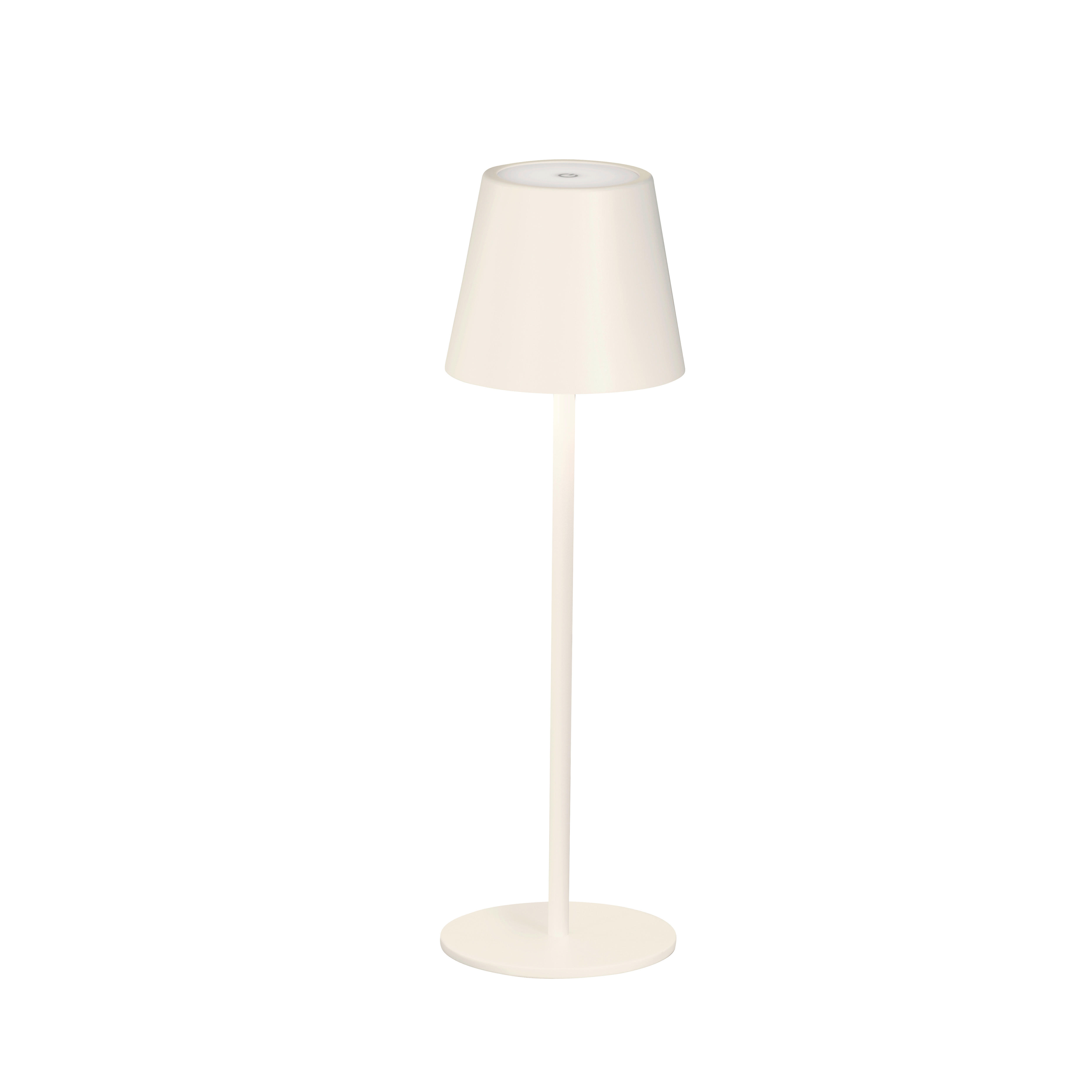 AKKU-TISCHLEUCHTE Viletto 11/36,5 cm   - Sandfarben, KONVENTIONELL, Metall (11/36,5cm)
