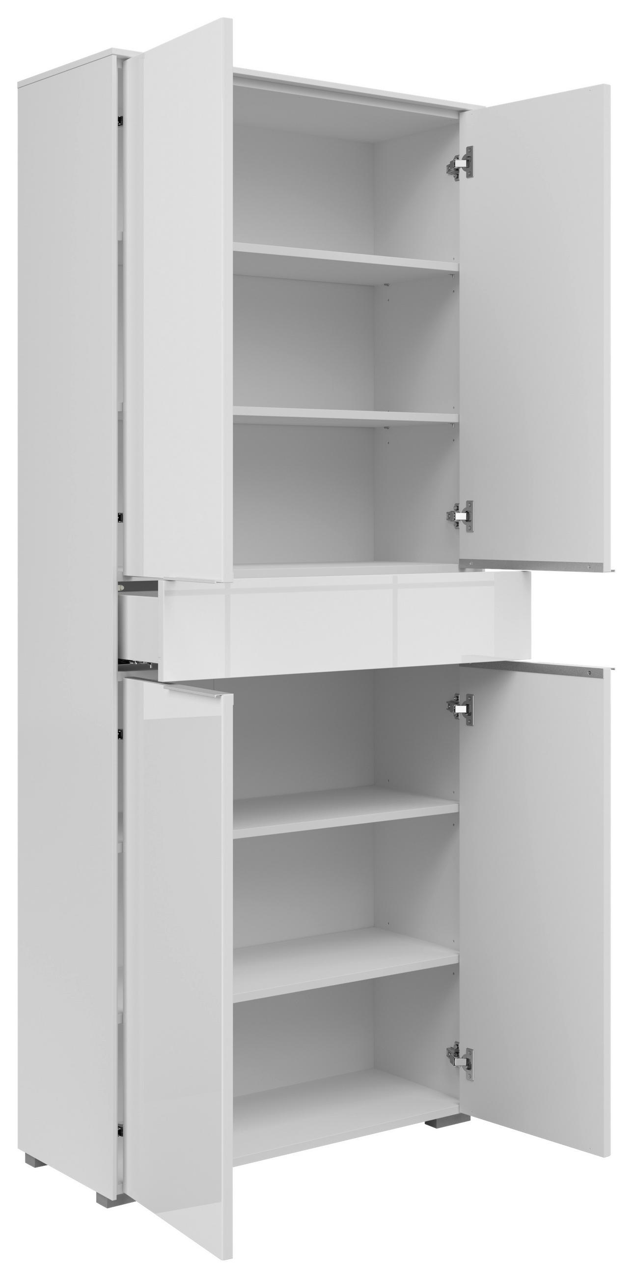 AKTENSCHRANK Weiß - Weiß, KONVENTIONELL, Glas/Holzwerkstoff (81/199/37cm) - Voleo
