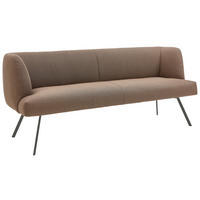 SITZBANK in Metall, Textil Anthrazit, Braun  - Anthrazit/Braun, Design, Textil/Metall (200/87/64cm) - Venjakob