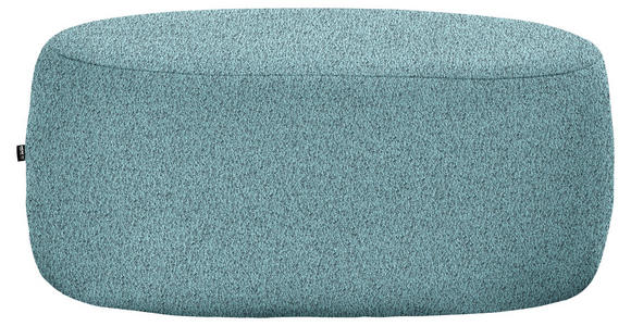 HOCKER in Textil Schwarz, Türkis  - Türkis/Schwarz, MODERN, Kunststoff/Textil (88/43/66cm) - Hom`in