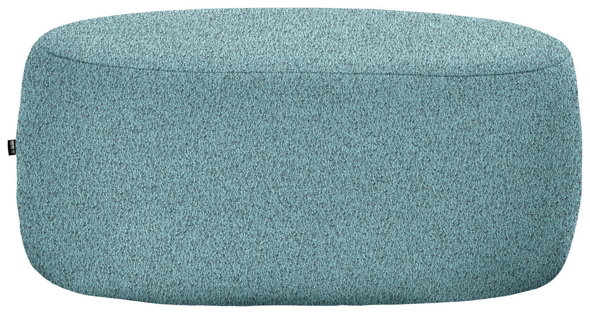 HOCKER in Textil Schwarz, Türkis  - Türkis/Schwarz, MODERN, Kunststoff/Textil (88/43/66cm) - Hom`in