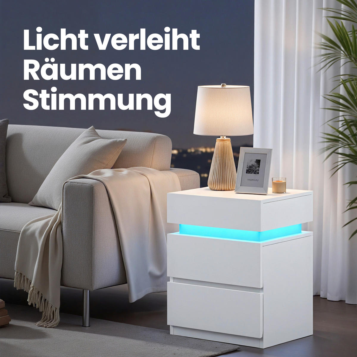 NACHTSCHRANKSET 40/55/35 cm  - Weiß, Trend, Holzwerkstoff (40/55/35cm) - Boxxx