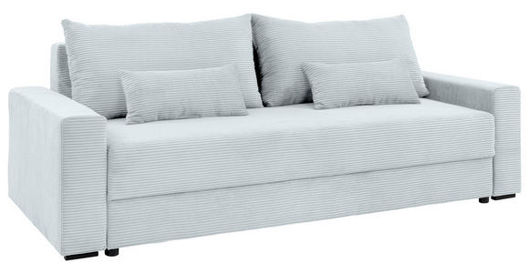 SCHLAFSOFA in Cord Hellgrau  - Hellgrau/Schwarz, KONVENTIONELL, Kunststoff/Textil (233/92/108cm) - Carryhome