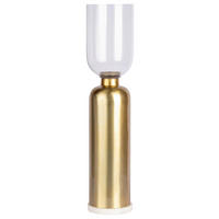 KERZENHALTER - Goldfarben, Trend, Glas/Stein (16/72,5/72.5cm) - Kayoom