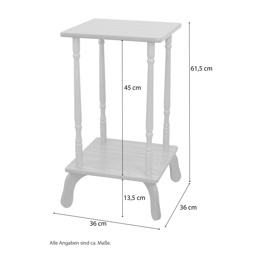 Thumbnail - Mid.you Beistelltisch, Eiche, Holz, Holzwerkstoff, Kautschukholz, massiv, Uni, eckig, 36x61x36 cm, einfacher Aufbau, Woh...