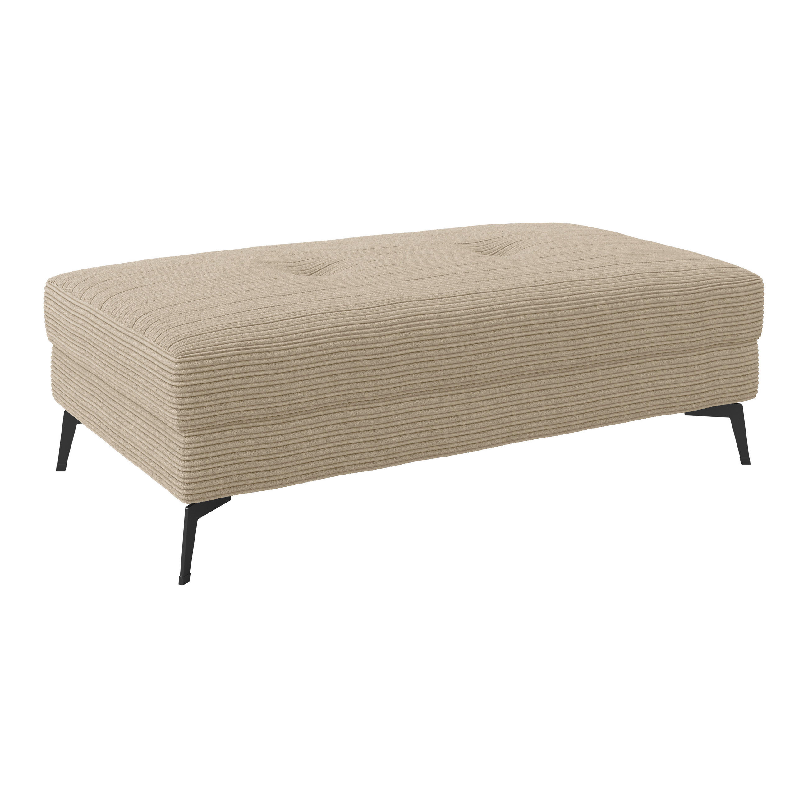 HOCKER Hellgrau, Beige  - Beige/Hellgrau, Trend, Textil (140/80cm) - P & B