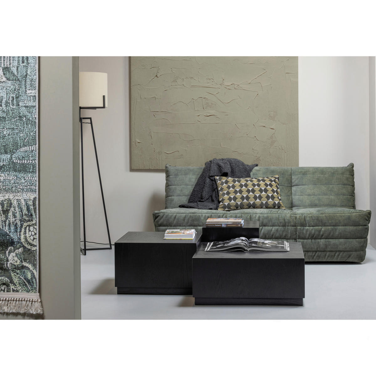 BEISTELLTISCHSET in Holzwerkstoff  - Schwarz, Design, Holzwerkstoff - Livetastic