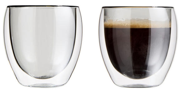 KAFFEEGLAS - Grau, KONVENTIONELL, Glas (8,8/8,9cm) - Novel