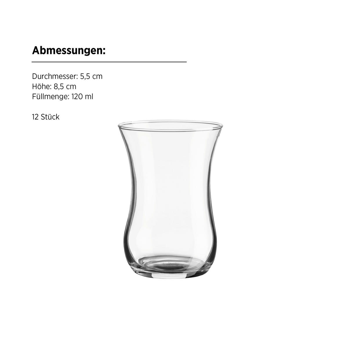 TEEGLÄSERSET 24-teilig  - Transparent, Basics, Glas (5,5/8,5cm) - Mäser