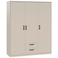 NYÍLÓAJTÓS SZEKRÉNY kasmírszínű  - kasmírszínű/fekete, Basics, faalapú anyag/fém (157/194/54cm) - Xora