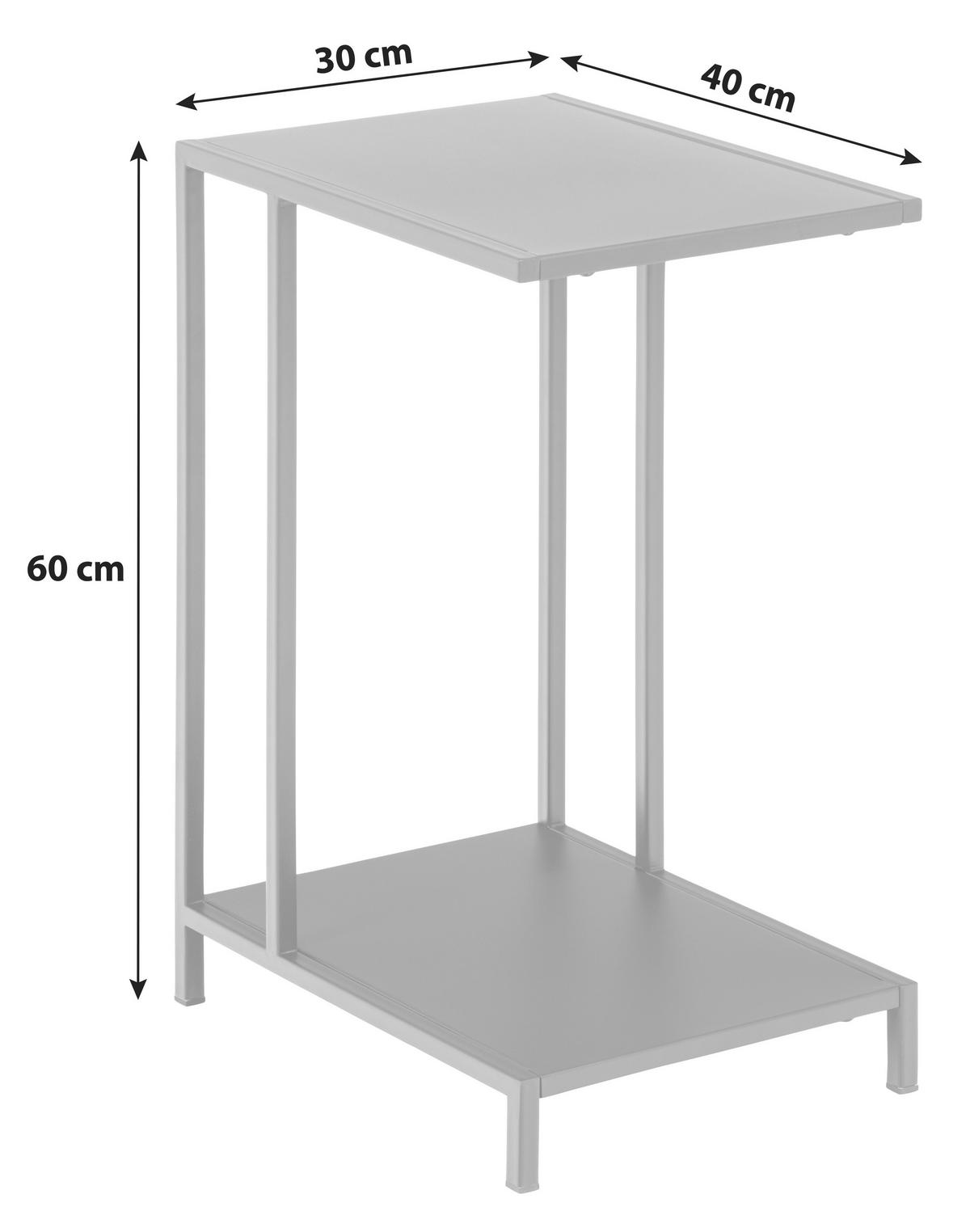 BEISTELLTISCH in Metall 30/40/60 cm  - Schwarz, KONVENTIONELL, Metall (30/40/60cm) - MID.YOU