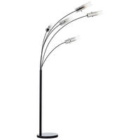 BOGENLEUCHTE - Schwarz/Grau, Design, Glas/Metall (200cm) - Brilliant