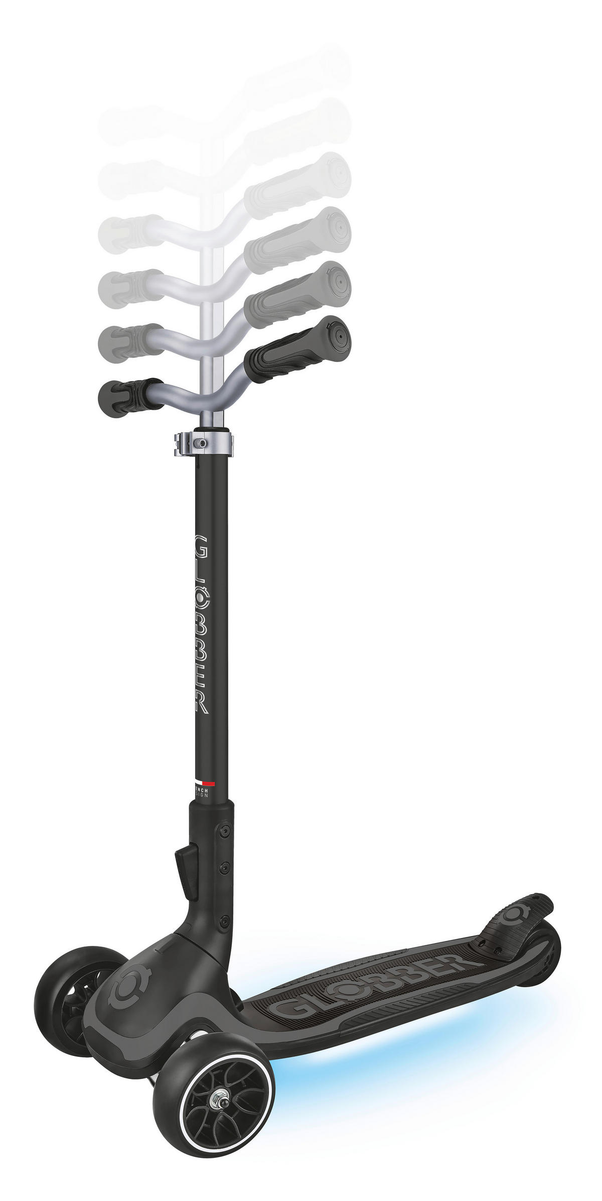 KINDERSCOOTER ULTIMUM LIGHTS  - Grau, Basics, Kunststoff/Metall (63/39,5/101cm) - GLOBBER