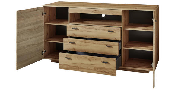 SIDEBOARD 175/98/47 cm - Buchefarben/Graphitfarben, KONVENTIONELL, Holzwerkstoff/Metall (175/98/47cm) - Cantus