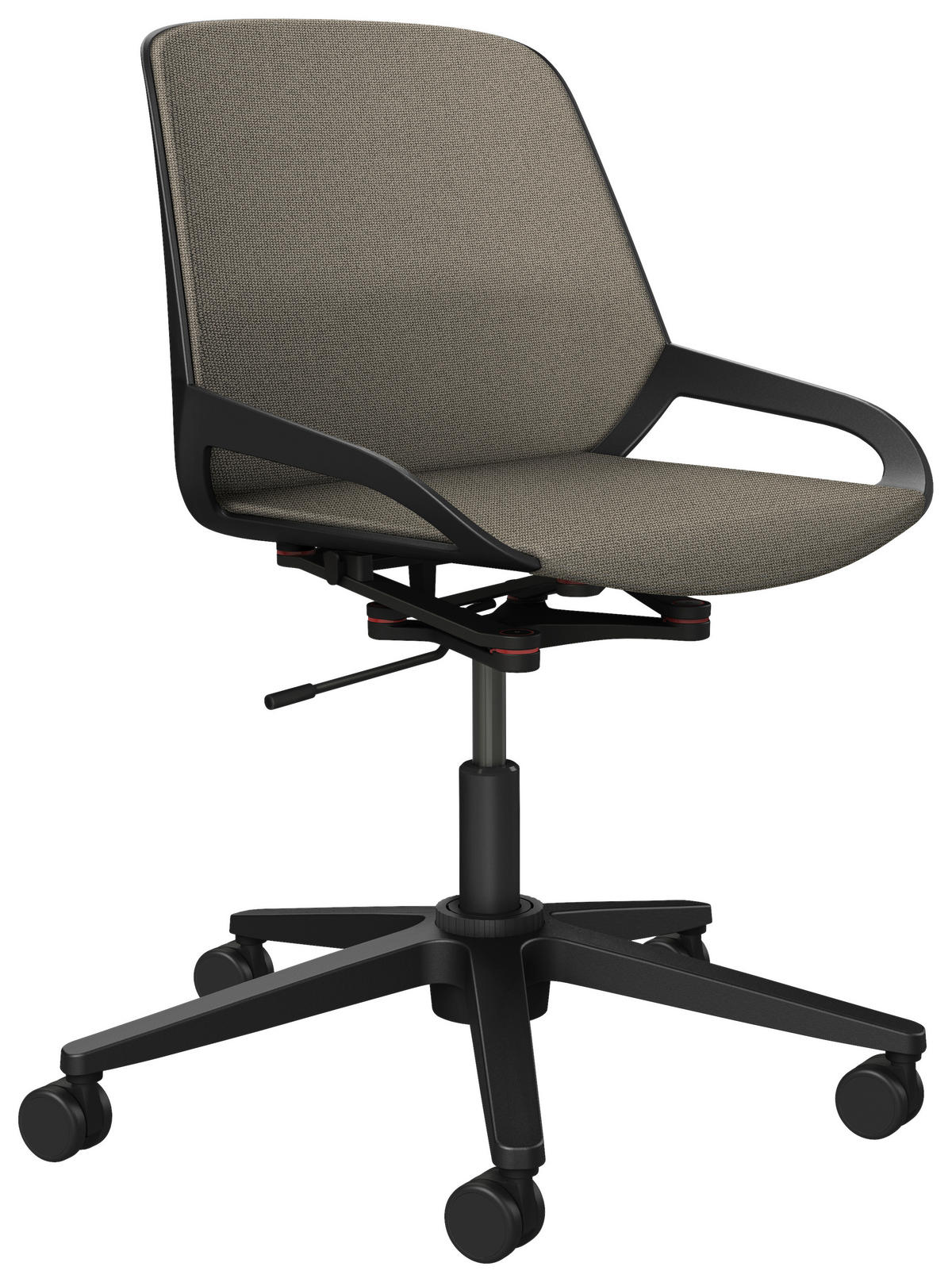 DREHSTUHL Schwarz, Beige  - Beige/Schwarz, Design, Kunststoff/Textil (70/68/40cm) - Aeris