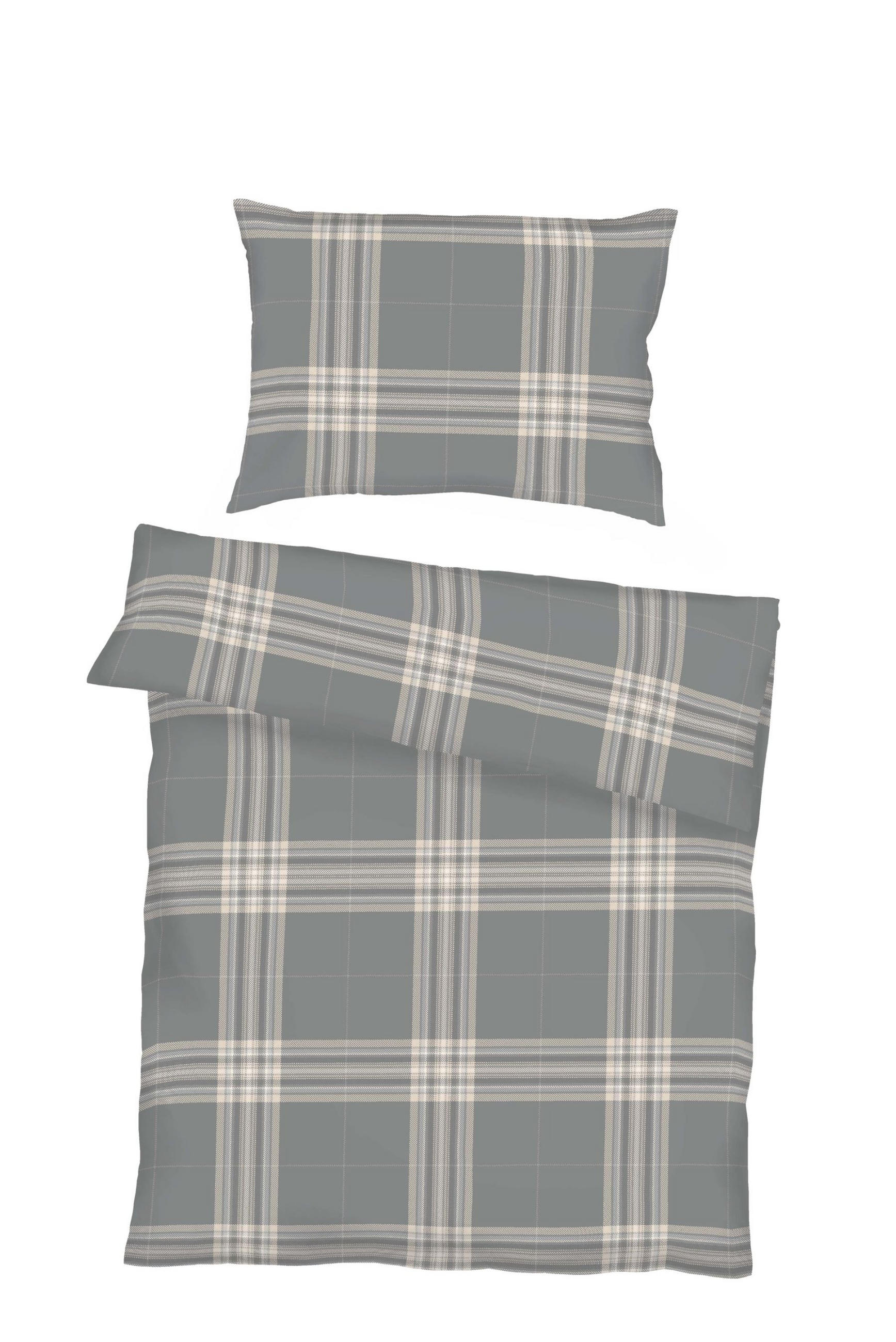 BETTWÄSCHE Pure Flanell 140/200 cm  - Anthrazit, Design, Textil (140/200cm) - Kaeppel