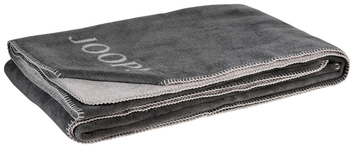 WOHNDECKE Uni Doubleface 150/200 cm  - Anthrazit/Grau, Basics, Textil (150/200cm) - Joop!