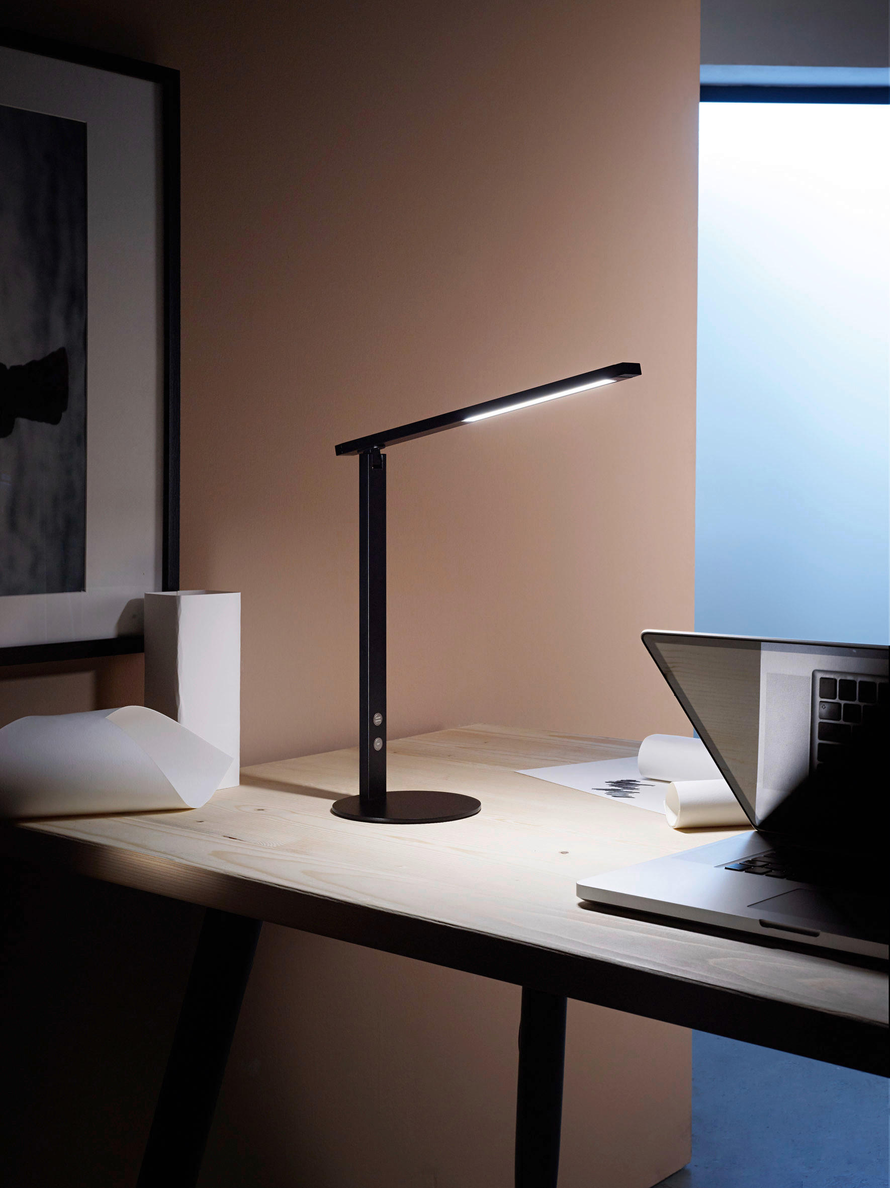 SCHREIBTISCHLEUCHTE Ideal 38/69 cm   - Schwarz, Design, Metall (38/69cm) - Fabas Luce