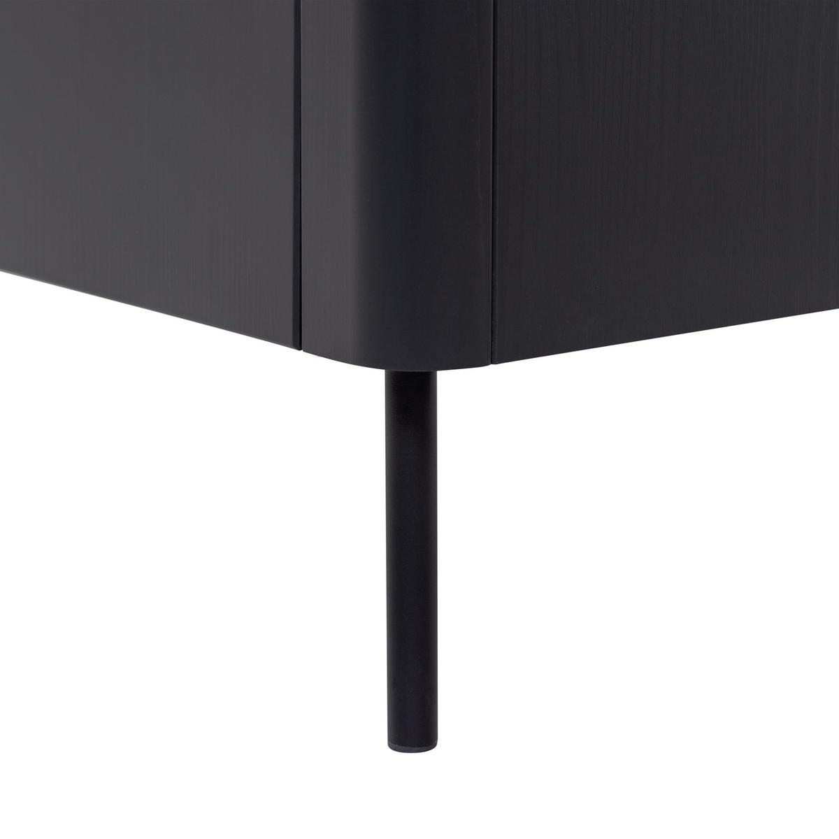 LOWBOARD Gunnar 154/56/44 cm  stehend  - Schwarz, Design, Holz/Metall (154/56/44cm) - Livetastic